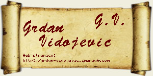 Grdan Vidojević vizit kartica